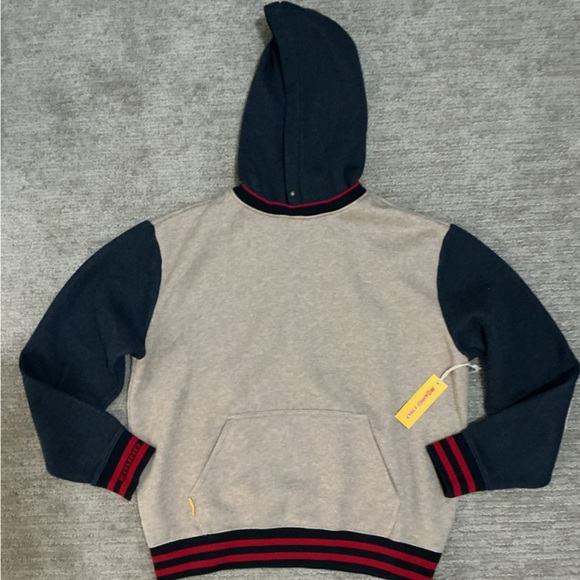 Round Two Hoodie Colorblock Fleece Pullover NWT Size M $165 Retail